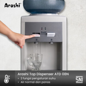 Arashi Atd-08N Dispenser Air Minum Panas & Normal Dark Grey