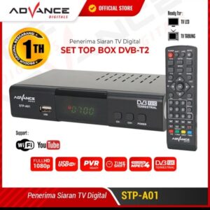 Advance Set Top Box Stb Dvb-T2 Receiver Sinyal Tv Digital Stp-Ao1 V3
