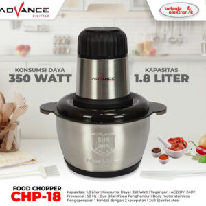 Advance Chp-18 Food Chopper 1,8 Lt Penggiling Daging Bumbu Sayur Chp18