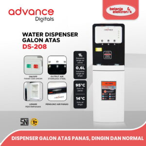 Advance Ds-208 Water Dispenser Air Minum Galon Atas 3In1 Hot Cool Fresh - Dispenser Tinggi 3 Kran Air Panas Dingin Normal Ds 208