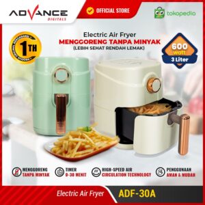 Advance Air Fryer Adf-30A 3L 600 Watt Penggoreng Tanpa Minyak