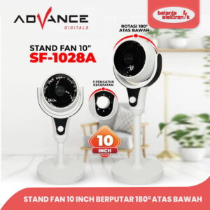Advance Sf-1028A Kipas Angin Berdiri 10 Inch Standing Fan Berputar 180 Derajat Atas Bawah Garansi Resmi