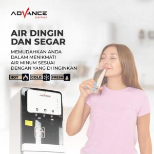 Advance Ds-208 Water Dispenser Air Minum Galon Atas 3In1 Hot Cool Fresh - Dispenser Tinggi 3 Kran Air Panas Dingin Normal Ds 208