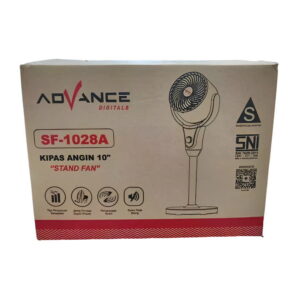 Advance Sf-1028A Kipas Angin Berdiri 10 Inch Standing Fan Berputar 180 Derajat Atas Bawah Garansi Resmi
