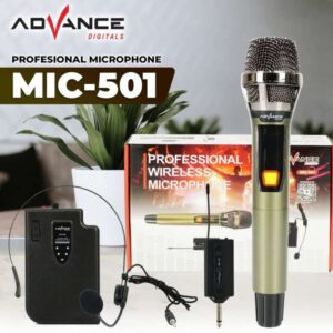 Advance Mic Wireless +Headset Clip On Profesional Microphone Mic-501