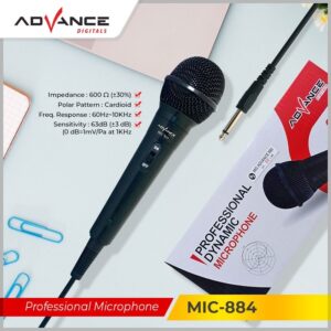 Advance Mic-884 Microphone Mik Mic Kabel Professional Dynamic Mikrofon Karaoke