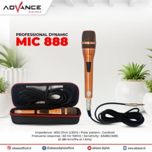 Advance Mic-888 Microphone Mic Kabel Professional Dynamic Mic 888