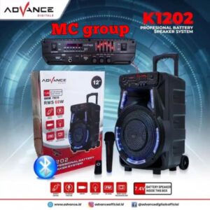 Speaker Meeting Portable Speaker Advance K1202 Ampli Bluetooth 12 Inch