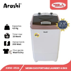 Arashi Mesin Cuci Portabel Laundry 4.5 Kg Awm-452A