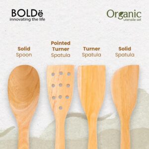 Bolde Organic Utensil Set 4 Pcs Wood Series Spatula / Centong Kayu