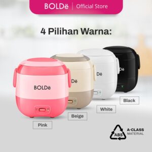 Rice Cooker Bolde Super Cook Mini 0.3L Portable Magic Com Mini Anti Lengket