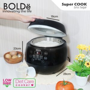 Rice Cooker Magic Com Digital Bolde Super Cook Less Sugar 1 Liter