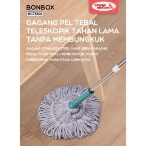Bonbox Bct3302 Spin Mop Alat Pel Lantai Green