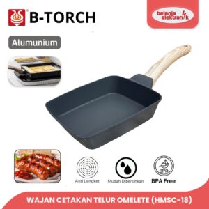 B-Torch Egg Pan Wajan Cetakan Telur Omelete Tamagoyaki Hmsc-18 Hitam