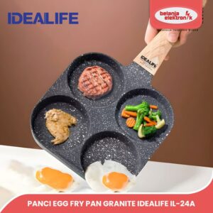 Panci Egg Fry Pan Granite Idealife Il-24A Wajan Telur Anti Lengket