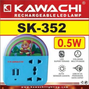 Lampu Tidur Led Kawachi 0,5W - Steker Universal Dan Usb Sk 352