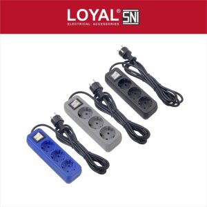 Stop Kontak Loyal Osaka 3 Lubang Ly-207 Kabel 3 Meter