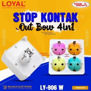 Stop Kontak 4 Lubang Warna Steker Colokan 4 In 1 Loyal Ly 906 W