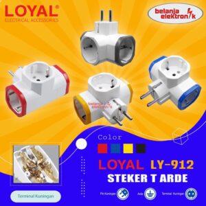 Steker Colokan Stop Kontak T Arde 3 Lubang Loyal Ly-912