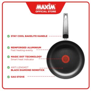 Maxim Eterna Wajan Teflon Anti Lengket Frypan Penggorengan 24 Cm