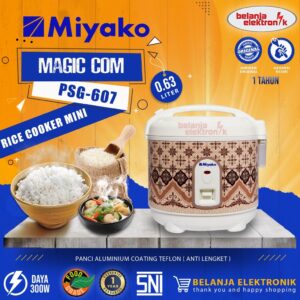 Miyako Magic Com Rice Cooker Mini 0.63 Liter Psg-607