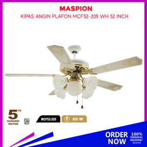 Maspion Ceiling Fan Kipas Angin Plafon Mcf52-205 Wh 52 Inch