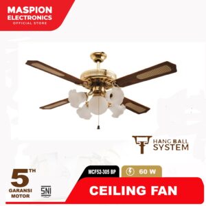Maspion Ceiling Fan Kipas Angin Plafon Mcf52-305 Pb 52 Inch
