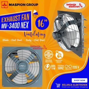 Maspion Exhaust Fan Dinding Hexos Ventilating Fan 16 Inch Mv-3400 Nex