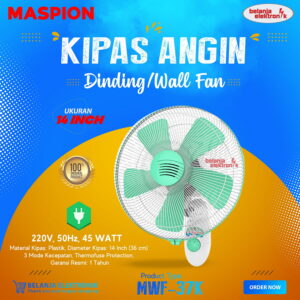 Kipas Angin Dinding Maspion Wall Fan 14 Inch Mwf-37K