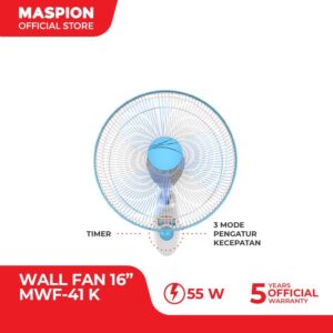 Kipas Angin Dinding Maspion Wall Fan 16 Inch Mwf-41 K