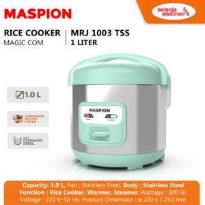 Maspion Rice Cooker Magic Com 1 Liter Mrj 1003 Tss Stainless