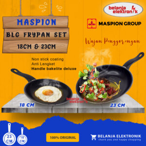 Maspion Blg Frypan 2 Pcs Set 18 Cm & 23 Cm Wajan Teflon Penggorengan