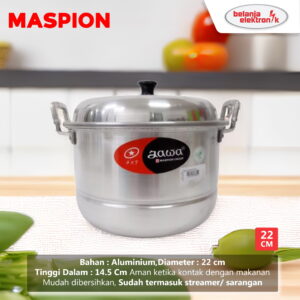 Maspion Panci Kukusan Dandang Ekonomi Jawa B 22 Cm Aluminium