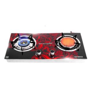 Kompor Gas Kaca 2 Tungku Niko Reflection Duo Mix Bara