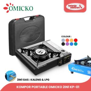Kompor Gas Portable 2 In 1 Omicko 2In1 Kp-01 1 Tungku Kompor Camping / Cemping
