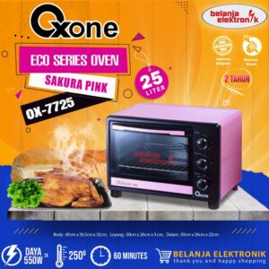 Oxone Eco Series Oven Listrik Sakura Pink 25 Liter Ox 7725