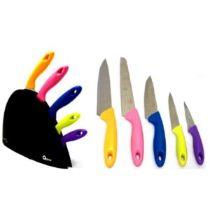 Oxone Pisau Set Rainbow Ox-606 Pisau Dapur 6 Pcs Set