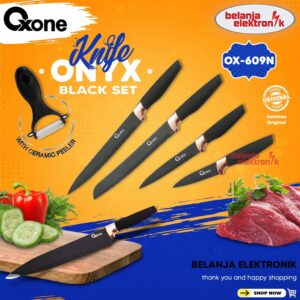 Pisau Dapur Oxone Onyx Black Knife Set Ox-609N