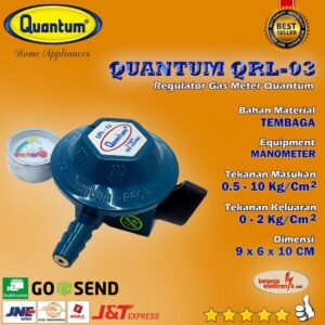 Regulator Gas Meter Quantum Qrl-03 / Qrl-23 Tekanan Rendah Low Pressure Kepala Gas Lpg