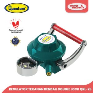 Regulator Gas Quantum Qrl-26 Meter Double Lock Tekanan Rendah