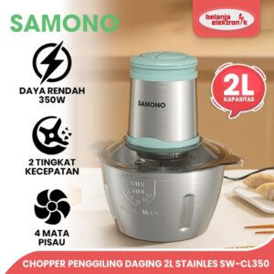Samono Food Processor Chopper Penggiling Daging 2 L Stainless Sw-Cl350