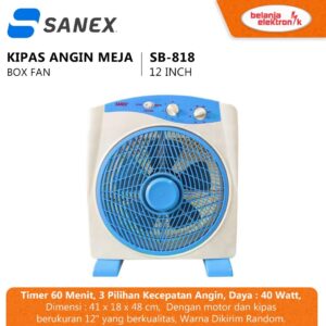 Kipas Angin Meja/ Sanex Box Fan 12 Inch Sb-818