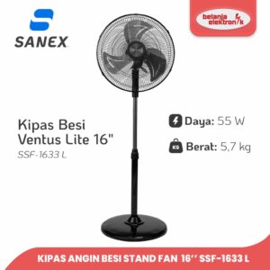 Sanex Kipas Angin Besi Ventus Lite Stand Fan Berdiri 16’’ Ssf-1633 L
