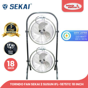 Sekai Tornado Fan Ifl-1875Tc Kipas Angin Berdiri 2 Susun 18 Inch