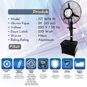 Sekai Misty Fan 26 Inch Ist 2676 - Kipas Angin Embun / Kabut