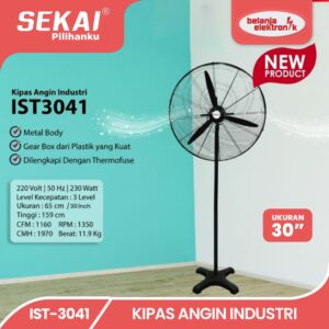 Sekai Tornado Kipas Angin Tumpu Industri 30 Inch Ist 3041