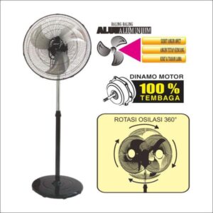 Kipas Angin Berdiri / Stand Fan Industri Besi Tornado 18 Inch Sekai Sfn 1809