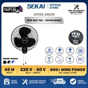 Kipas Angin Dinding Sekai Wfn 1627 16 Inch Wall Fan Taifun Series / 1627 Rc Remote