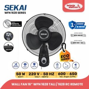 Kipas Angin Dinding Remote Sekai Wfn 1628 R 16 Inch Wall Fan Garansi 1 Tahun 100% Original