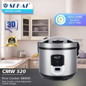 Sekai Cmw 520 Rice Cooker Penanak Nasi Magic Com 3 In 1 Kapasitas 1.8 Liter